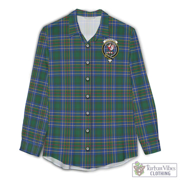 Cockburn Ancient Tartan Women's Casual Shirt with Family Crest