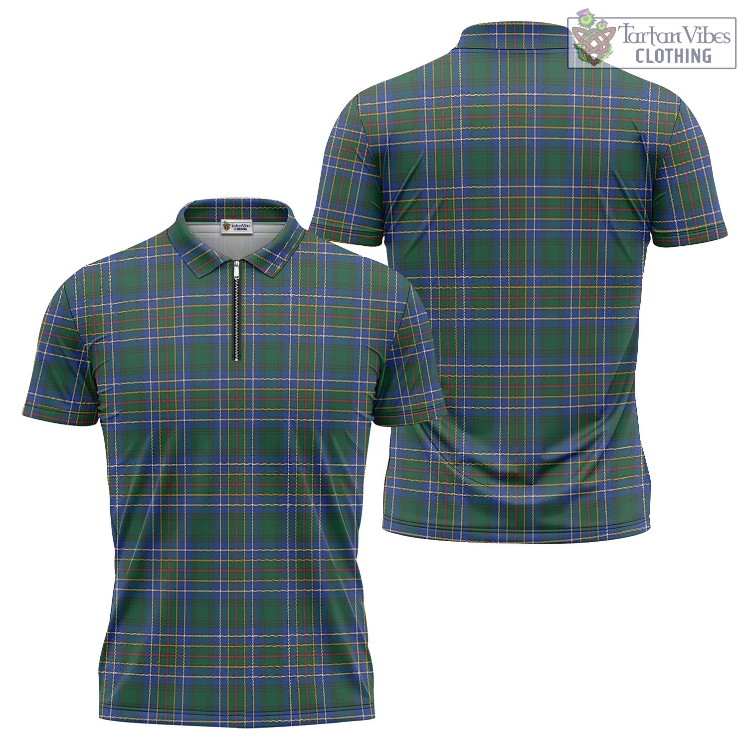 Tartan Vibes Clothing Cockburn Ancient Tartan Zipper Polo Shirt