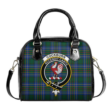 Cockburn Ancient Tartan Shoulder Handbags with Family Crest