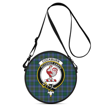 Cockburn Ancient Tartan Round Satchel Bags with Family Crest