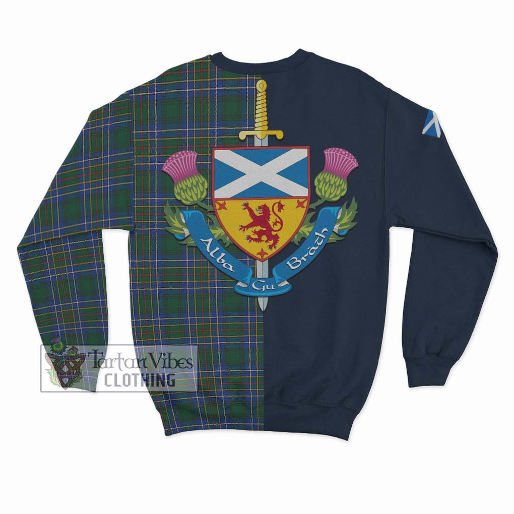 Tartan Vibes Clothing Cockburn Ancient Tartan Sweatshirt with Scottish Lion Royal Arm Half Style