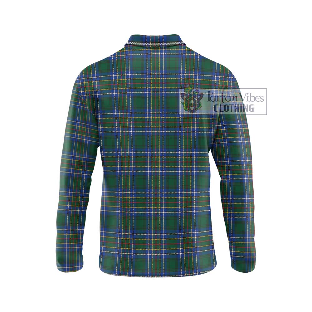 Cockburn Ancient Tartan Long Sleeve Polo Shirt with Family Crest DNA In Me Style - Tartanvibesclothing Shop