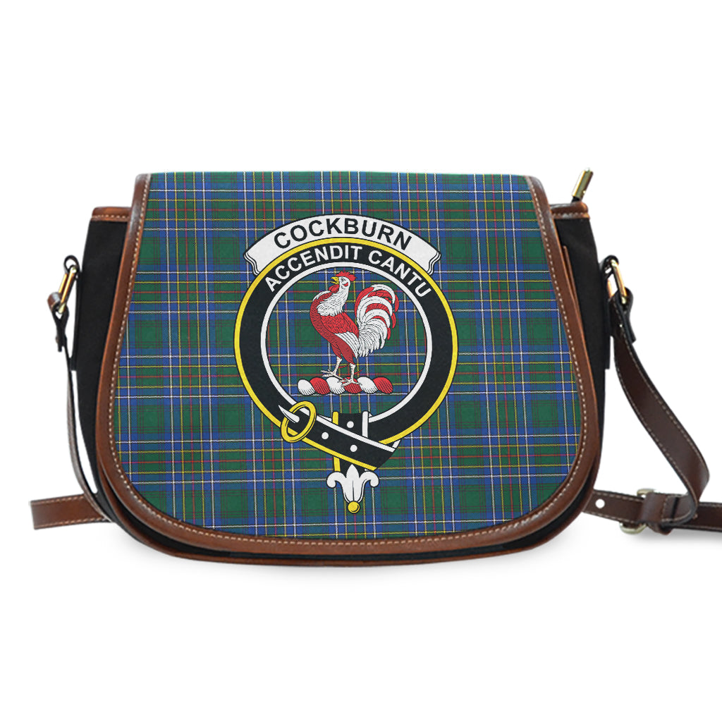 Cockburn Ancient Tartan Saddle Bag with Family Crest - Tartan Vibes Clothing