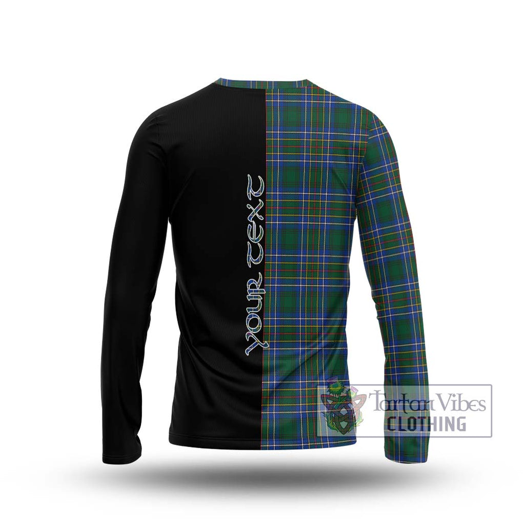 Cockburn Ancient Tartan Long Sleeve T-Shirt with Family Crest and Half Of Me Style - Tartanvibesclothing Shop