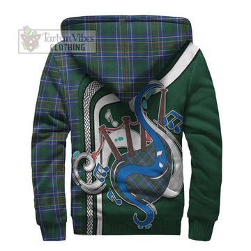 Cockburn Ancient Tartan Sherpa Hoodie with Epic Bagpipe Style