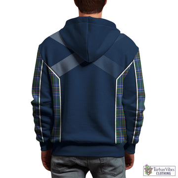 Cockburn Ancient Tartan Hoodie with Family Crest and Scottish Thistle Vibes Sport Style