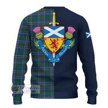 Cockburn Ancient Tartan Ugly Sweater with Scottish Lion Royal Arm Half Style