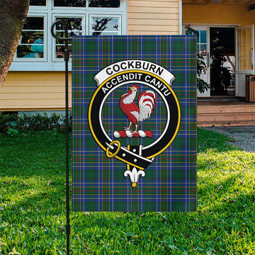 Cockburn Ancient Tartan Flag with Family Crest