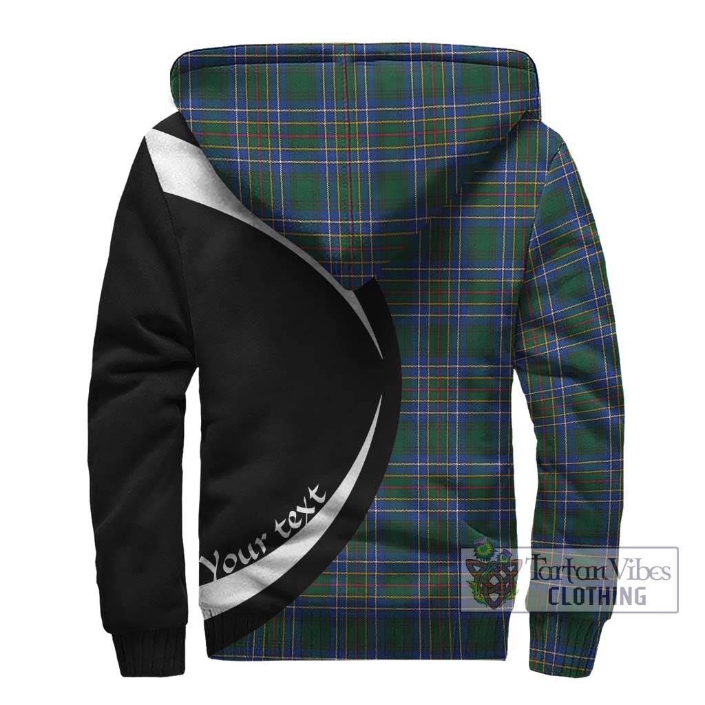 Cockburn Ancient Tartan Sherpa Hoodie with Family Crest Circle Style - Tartan Vibes Clothing