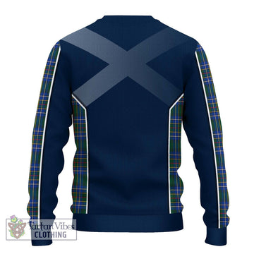 Cockburn Ancient Tartan Ugly Sweater with Family Crest and Lion Rampant Vibes Sport Style