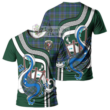 Cockburn Ancient Tartan T-Shirt with Epic Bagpipe Style