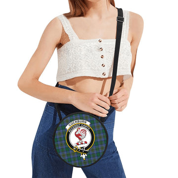 Cockburn Ancient Tartan Round Satchel Bags with Family Crest