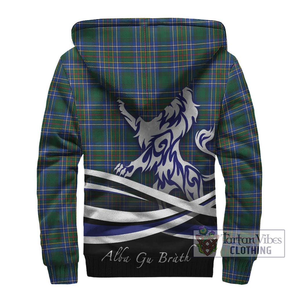 Cockburn Ancient Tartan Sherpa Hoodie with Alba Gu Brath Regal Lion Emblem - Tartanvibesclothing Shop