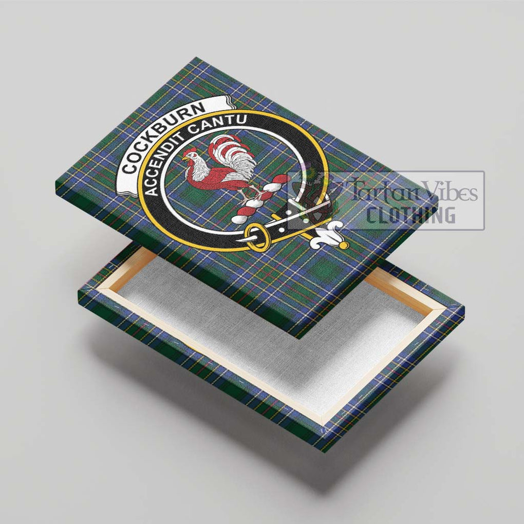 Cockburn Ancient Tartan Canvas Print Wall Art with Family Crest - Tartan Vibes Clothing