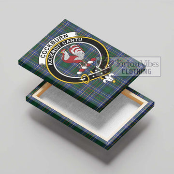 Cockburn Ancient Tartan Canvas Print Wall Art with Family Crest