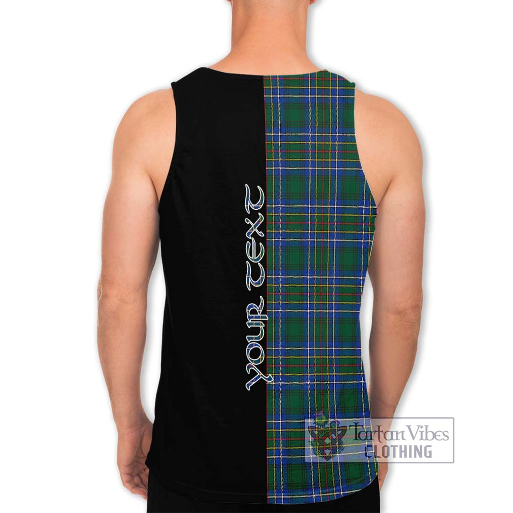 Cockburn Ancient Tartan Men's Tank Top with Family Crest and Half Of Me Style - Tartanvibesclothing Shop