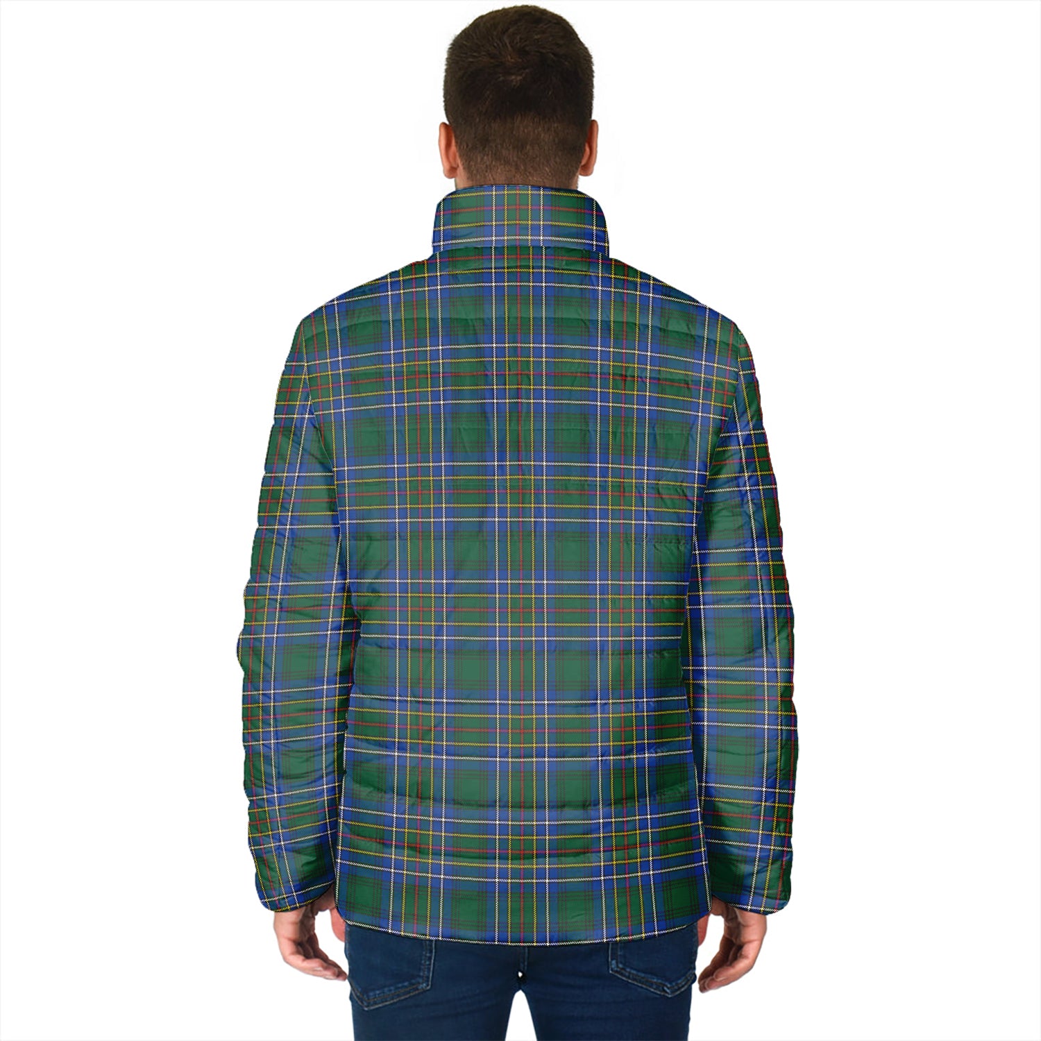 Cockburn Ancient Tartan Padded Jacket with Family Crest - Tartan Vibes Clothing