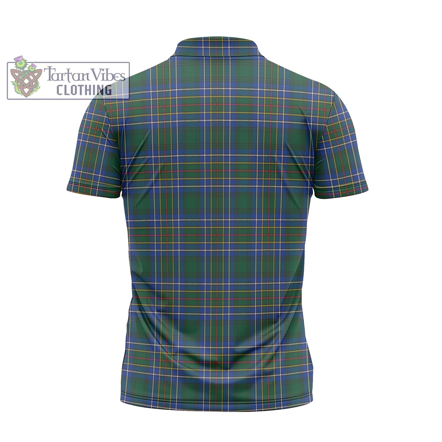 Tartan Vibes Clothing Cockburn Ancient Tartan Zipper Polo Shirt with Family Crest