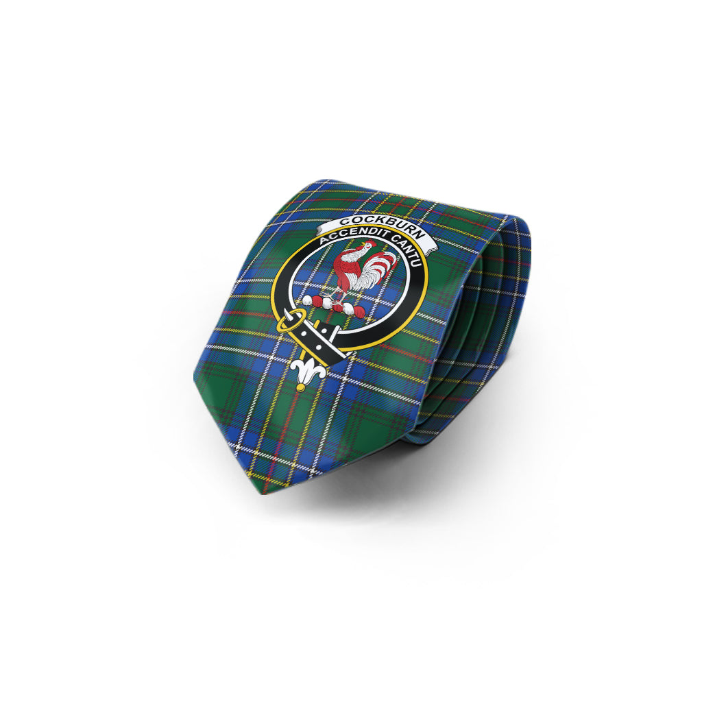 Cockburn Ancient Tartan Classic Necktie with Family Crest - Tartan Vibes Clothing