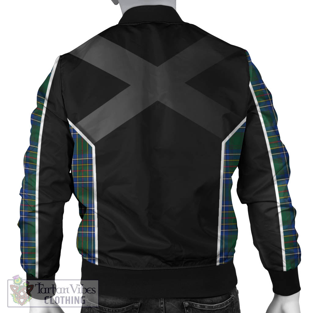 Tartan Vibes Clothing Cockburn Ancient Tartan Bomber Jacket with Family Crest and Scottish Thistle Vibes Sport Style