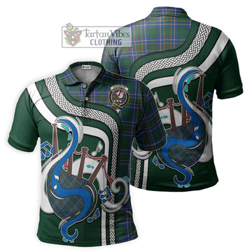 Cockburn Ancient Tartan Polo Shirt with Epic Bagpipe Style