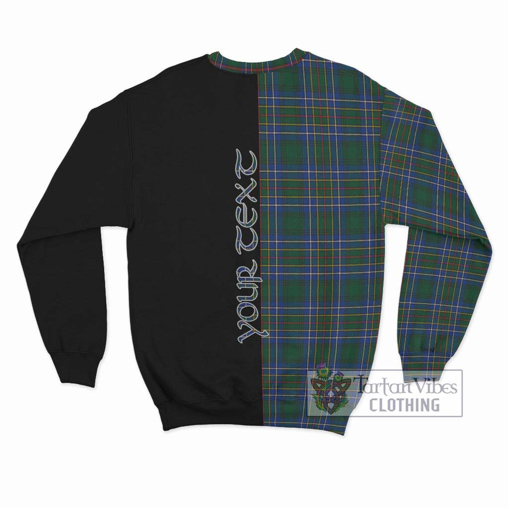 Cockburn Ancient Tartan Sweatshirt with Family Crest and Half Of Me Style - Tartanvibesclothing Shop