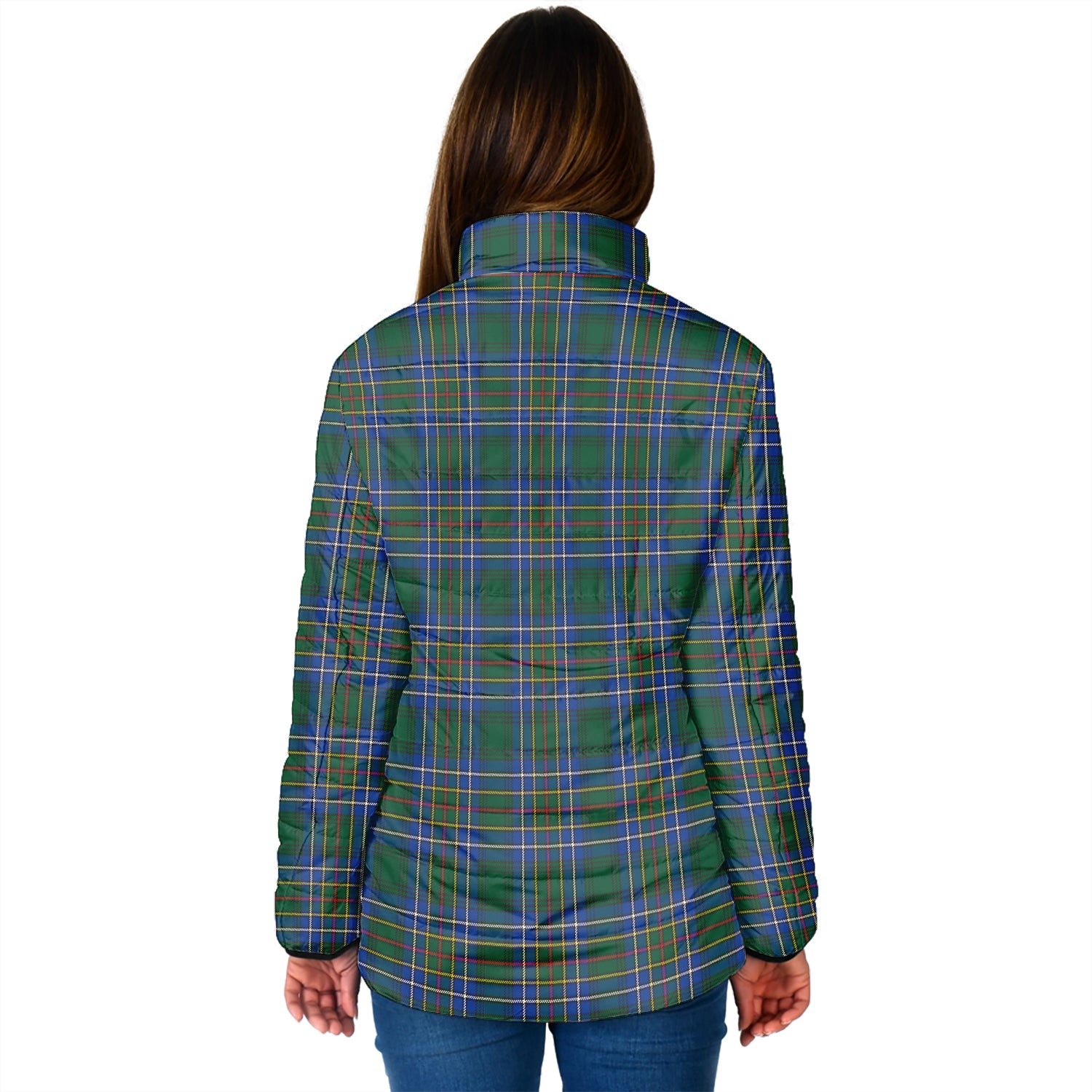 Cockburn Ancient Tartan Padded Jacket with Family Crest - Tartan Vibes Clothing