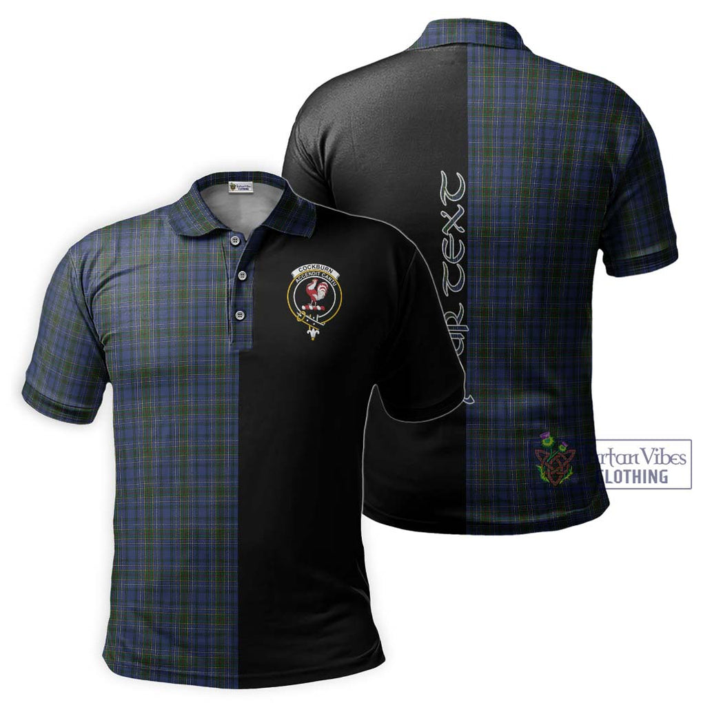 Cockburn Blue Tartan Polo Shirt with Family Crest and Half Of Me Style Kid - Tartanvibesclothing Shop