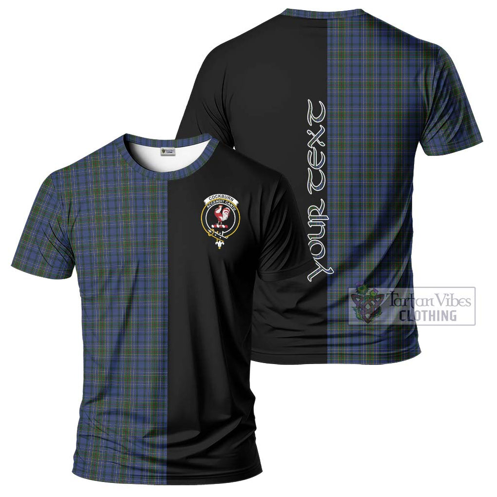 Cockburn Blue Tartan T-Shirt with Family Crest and Half Of Me Style Kid's Shirt - Tartanvibesclothing Shop