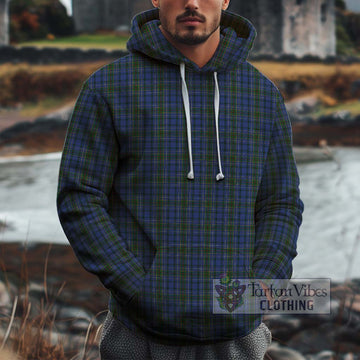 Cockburn Blue Tartan Cotton Hoodie