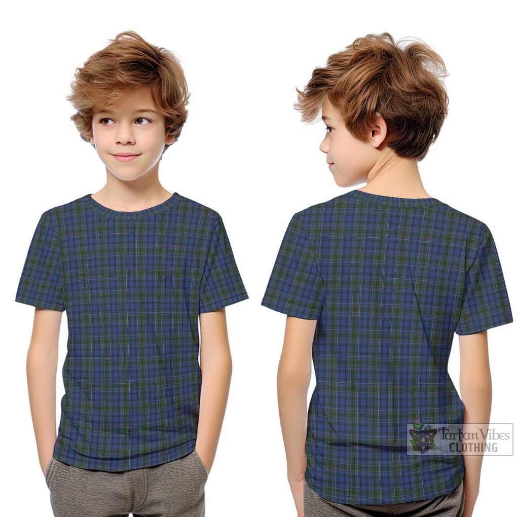 Cockburn Blue Tartan Kid T-Shirt Youth XL Size14 - Tartanvibesclothing Shop