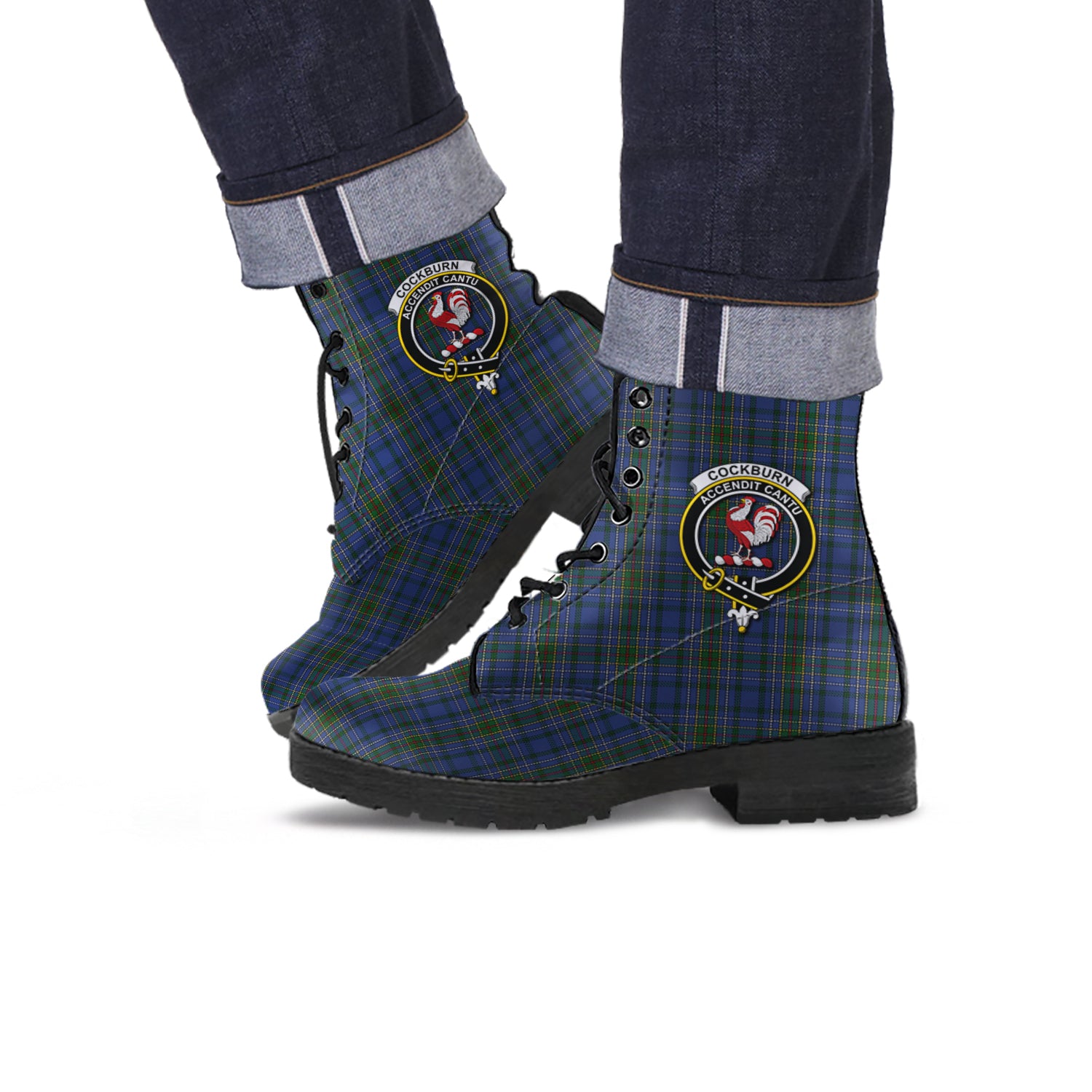 cockburn-blue-tartan-leather-boots-with-family-crest