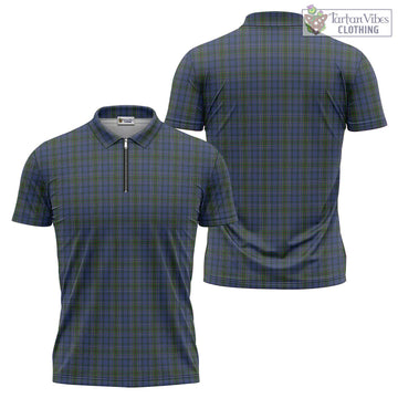 Cockburn Blue Tartan Zipper Polo Shirt