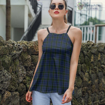 Cockburn Blue Tartan Loose Halter Neck Camisole