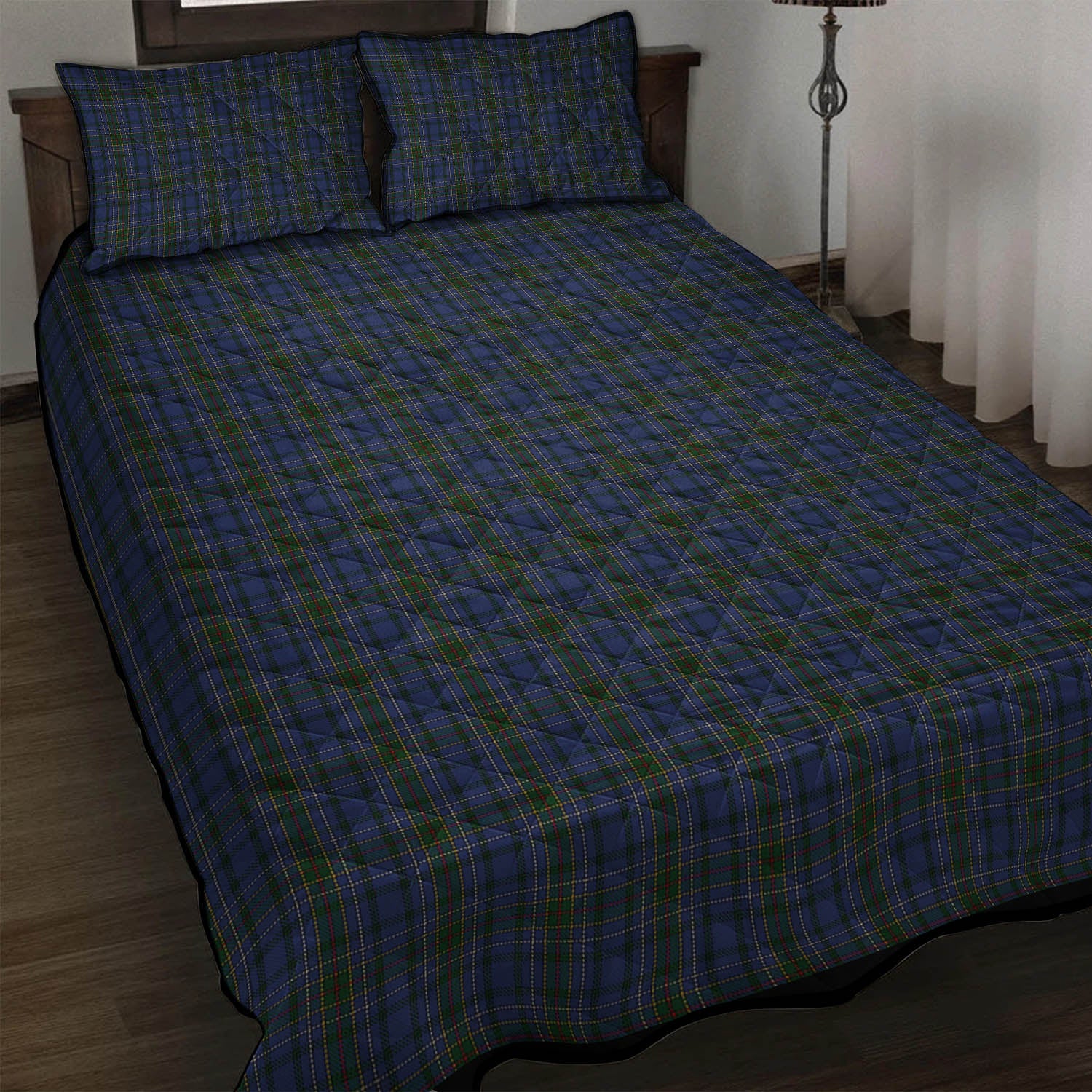 Cockburn Blue Tartan Quilt Bed Set - Tartan Vibes Clothing