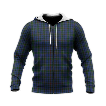 Cockburn Blue Tartan Knitted Hoodie