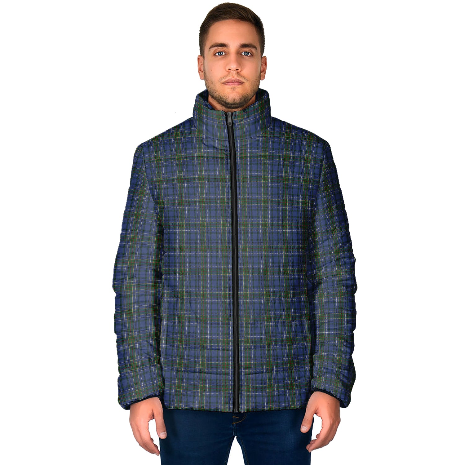 Cockburn Blue Tartan Padded Jacket - Tartan Vibes Clothing