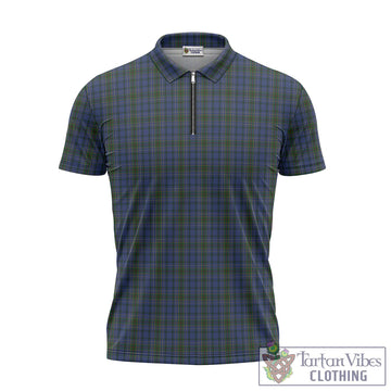 Cockburn Blue Tartan Zipper Polo Shirt