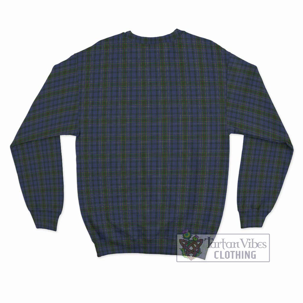 Cockburn Blue Tartan Sweatshirt with Family Crest DNA In Me Style - Tartanvibesclothing Shop