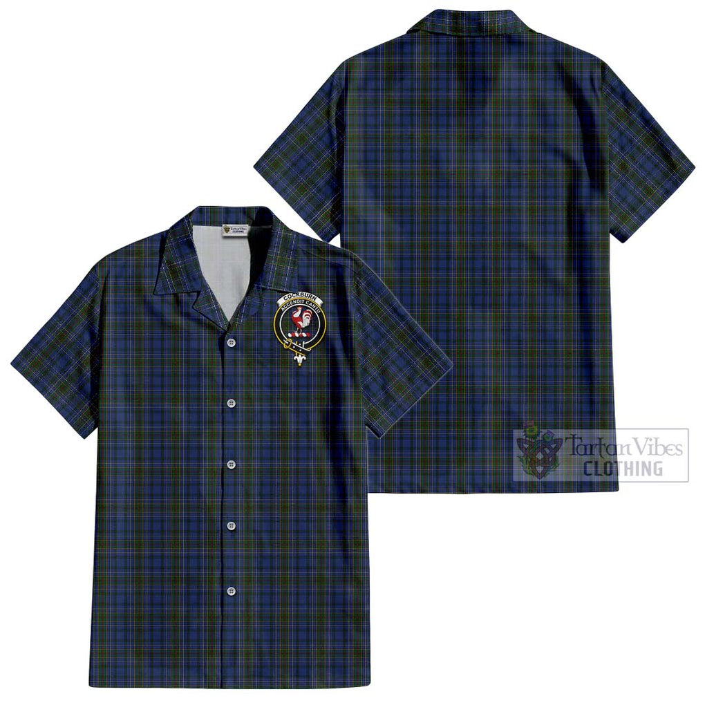 Cockburn Blue Tartan Cotton Hawaiian Shirt with Family Crest Kid - Tartan Vibes Clothing