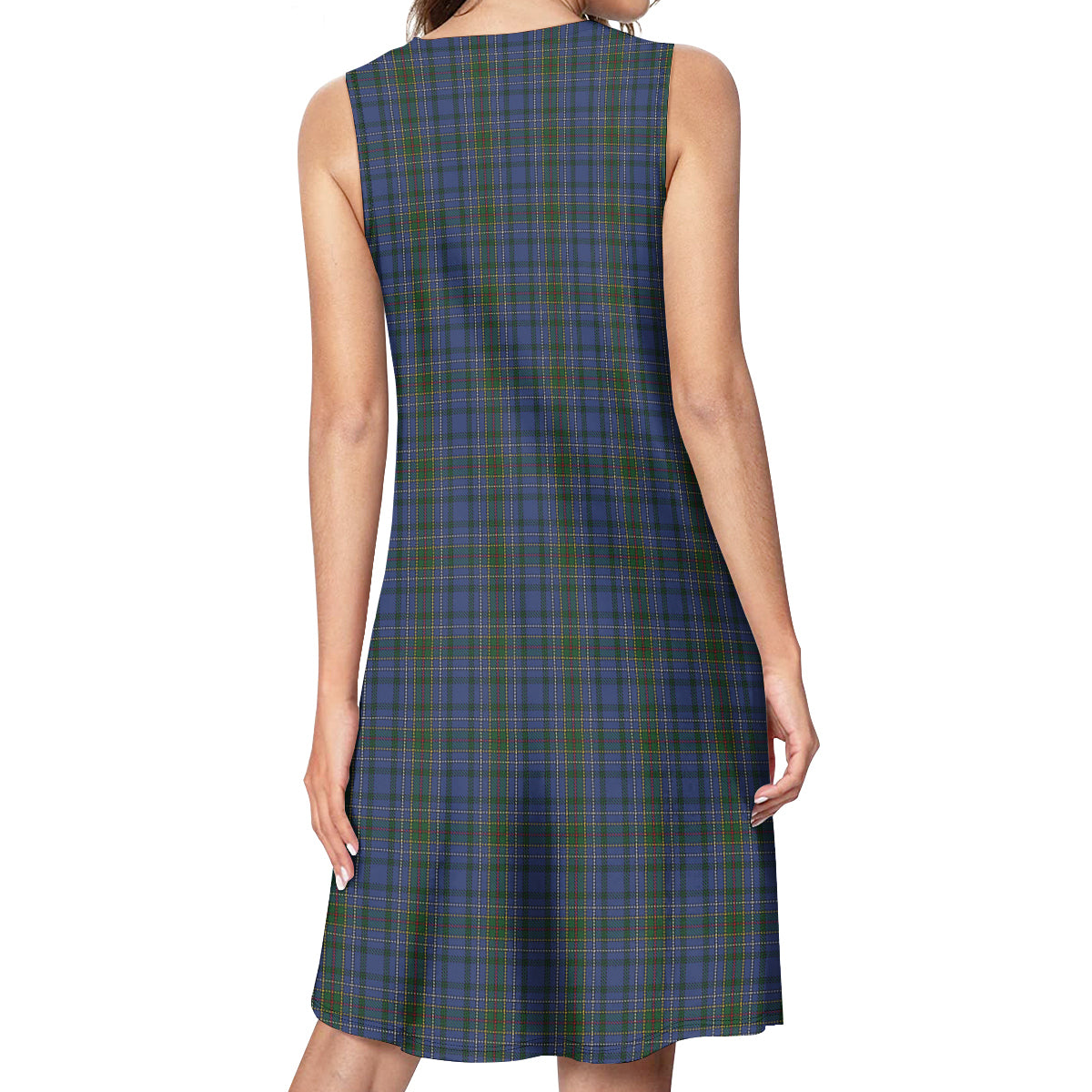 Cockburn Blue Tartan Womens Casual Dresses - Tartanvibesclothing