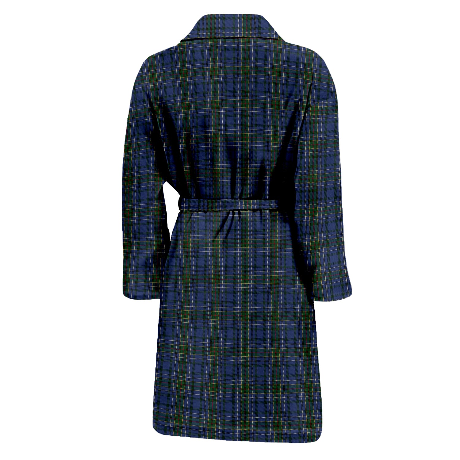 Cockburn Blue Tartan Bathrobe with Family Crest - Tartan Vibes Clothing