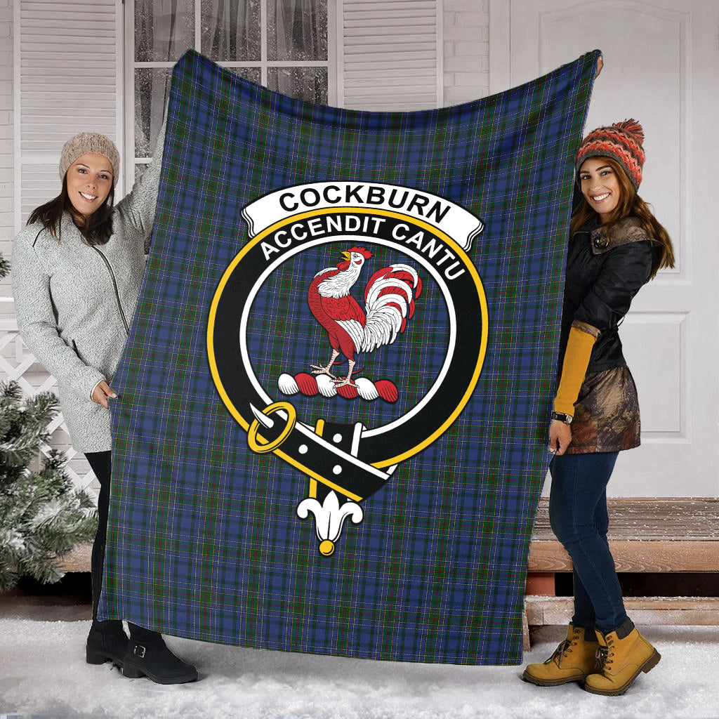 cockburn-blue-tartab-blanket-with-family-crest