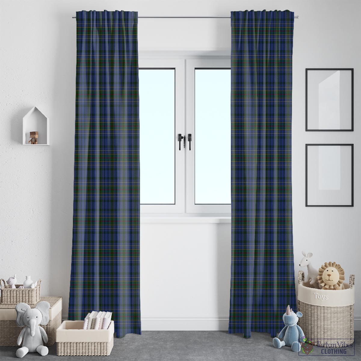 Cockburn Blue Tartan Window Curtain