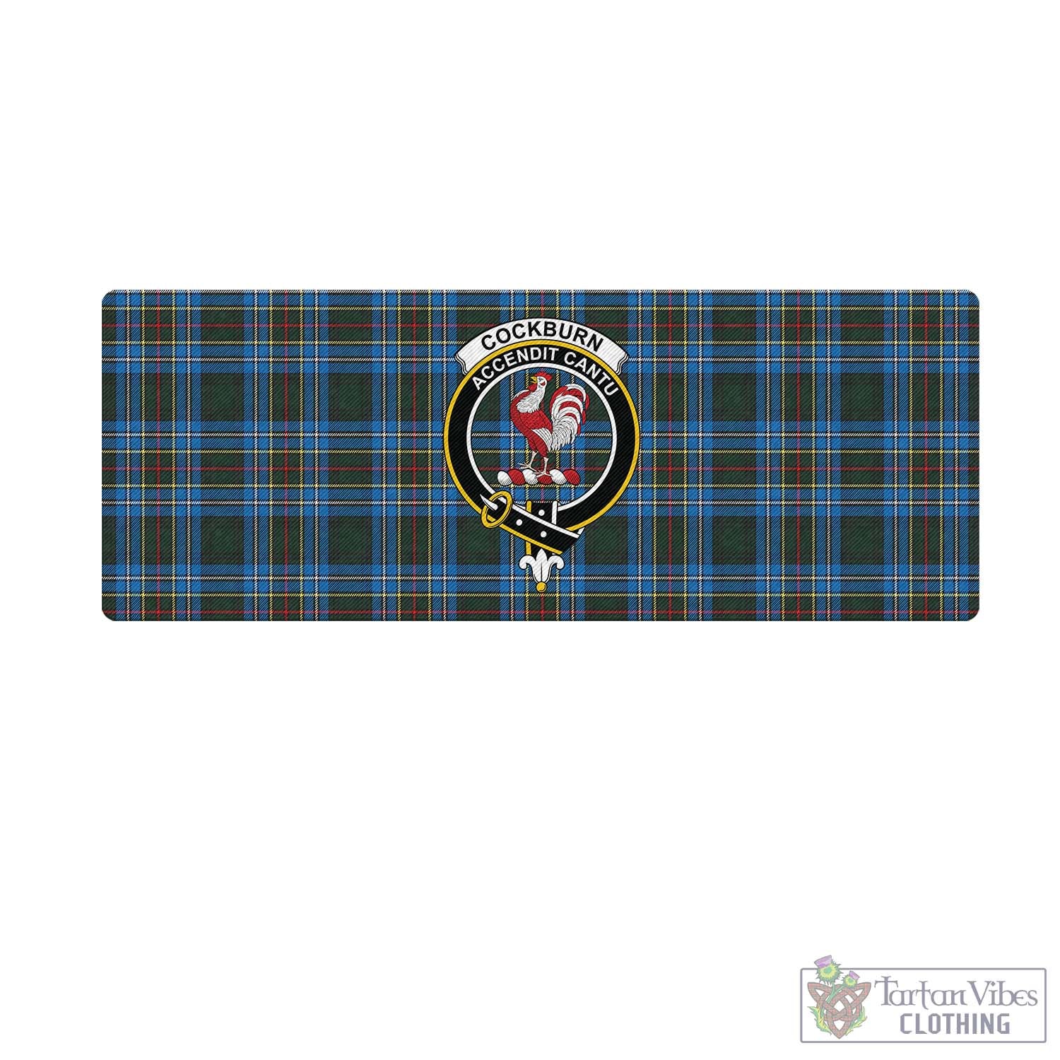 Tartan Vibes Clothing Cockburn Modern Tartan Mouse Pad with Family Crest