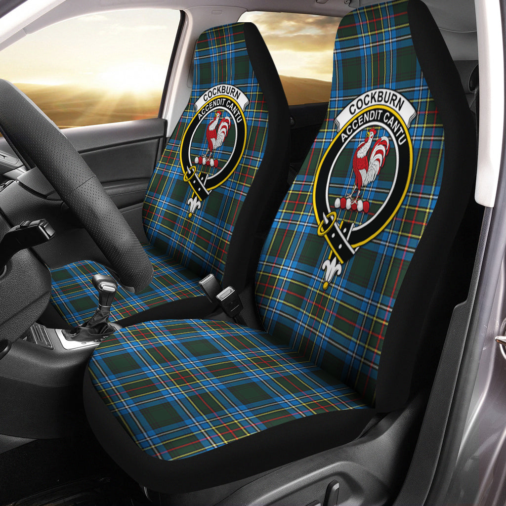 Cockburn Modern Tartan Car Seat Cover with Family Crest One Size - Tartanvibesclothing