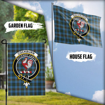 Cockburn Modern Tartan Flag with Family Crest