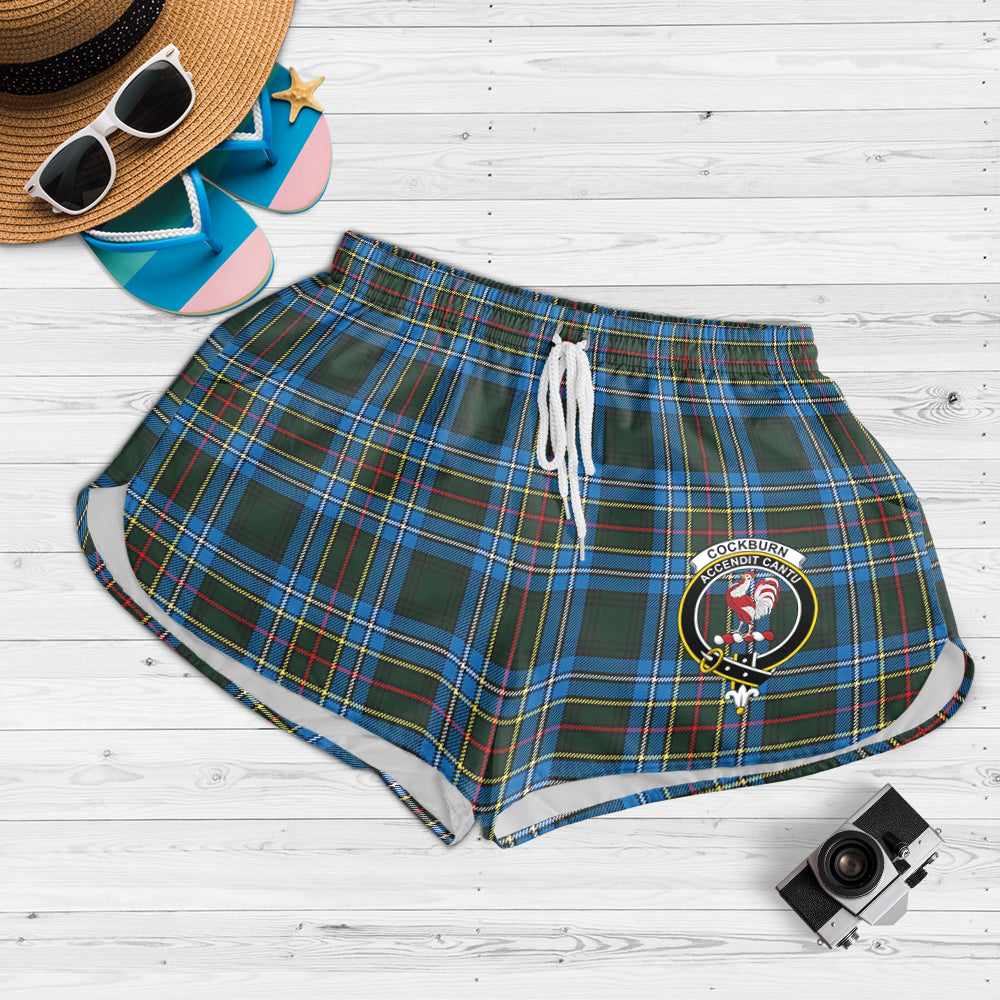 cockburn-modern-tartan-womens-shorts-with-family-crest