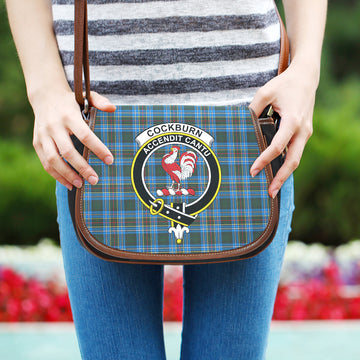 Cockburn Modern Tartan Saddle Bag with Family Crest