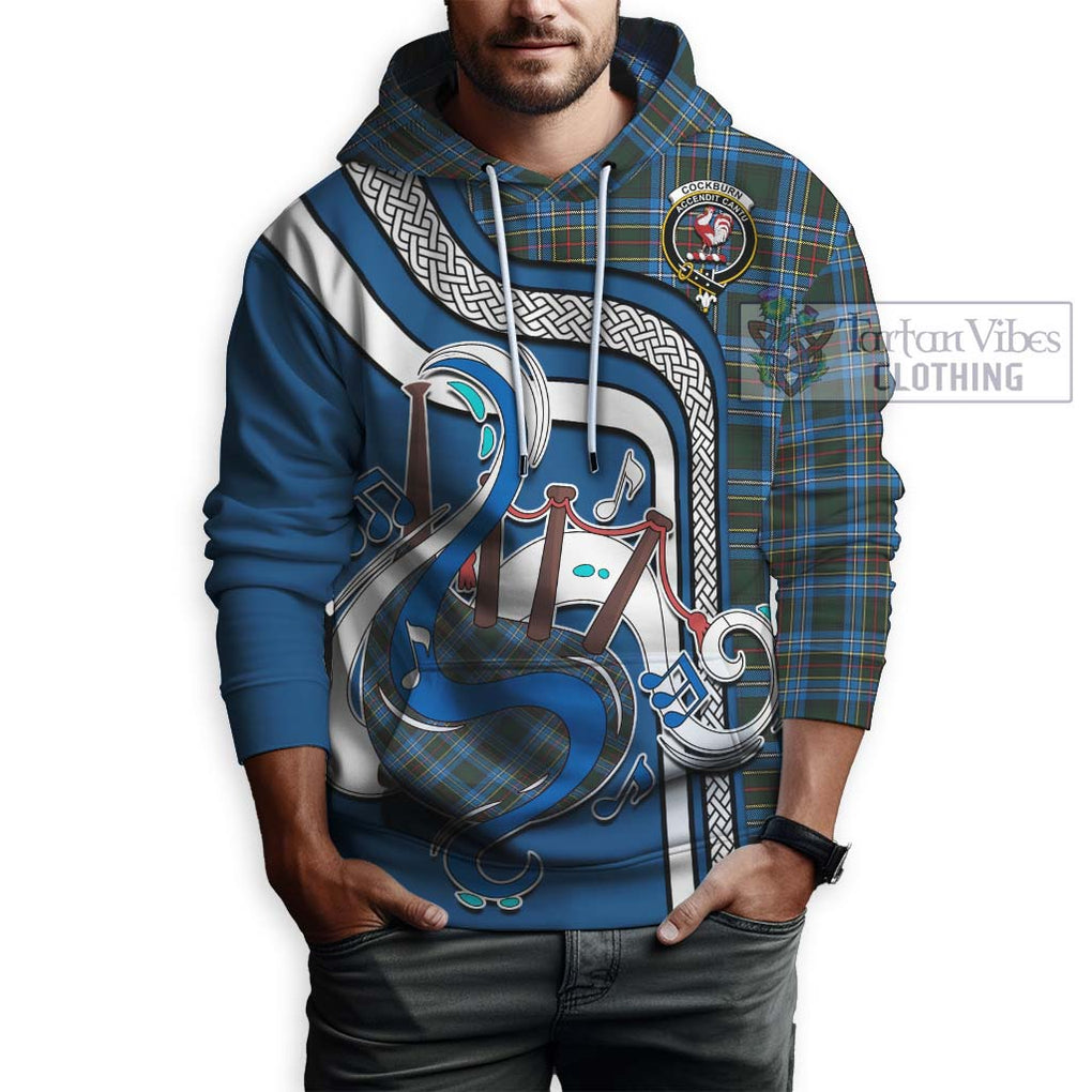 Cockburn Modern Tartan Hoodie with Epic Bagpipe Style Zip Hoodie - Tartanvibesclothing Shop